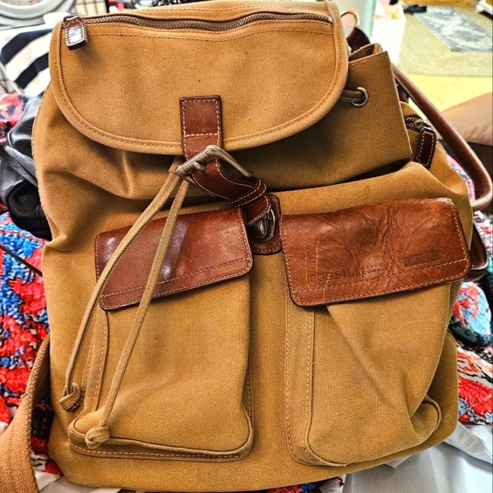 Vintage fossil bookbag